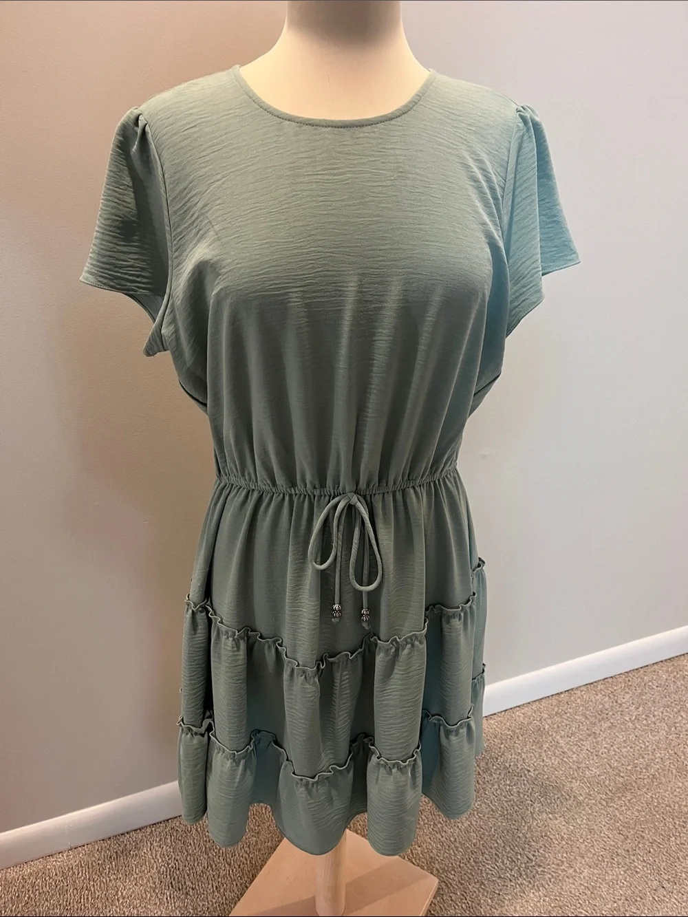 dusty sage short dress Cicinia Dusty Sage Homecoming Dresses Short Tulle A-Line Off The Shoul